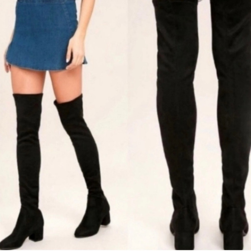 Steve Madden Jacey Black Over-the-Knee